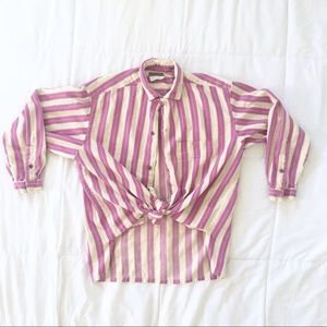 80s Striped Vintage India Cotton Oversized Esprit